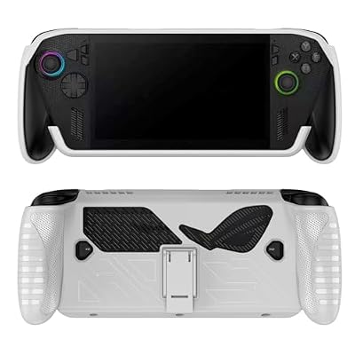 gattibor Protective Cover Case for ROG Xbox Ally X/Ally Gaming Handheld Console with Stand Base, Shockproof TPU Protector Cover for ROG Xbox Ally X Accessories (White)