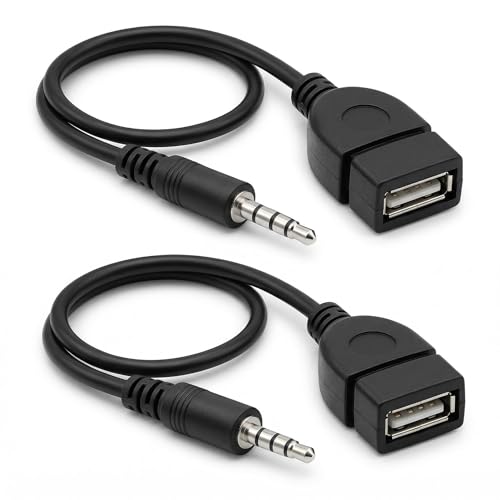 Xevtrak Adaptateur Jack USB, Adaptateur USB Jack, Connecteur Jack Mâle 3.5 mm, Câble Adaptateur USB Femelle, Câble USB vers Jack Audio, Prise USB vers Jack...