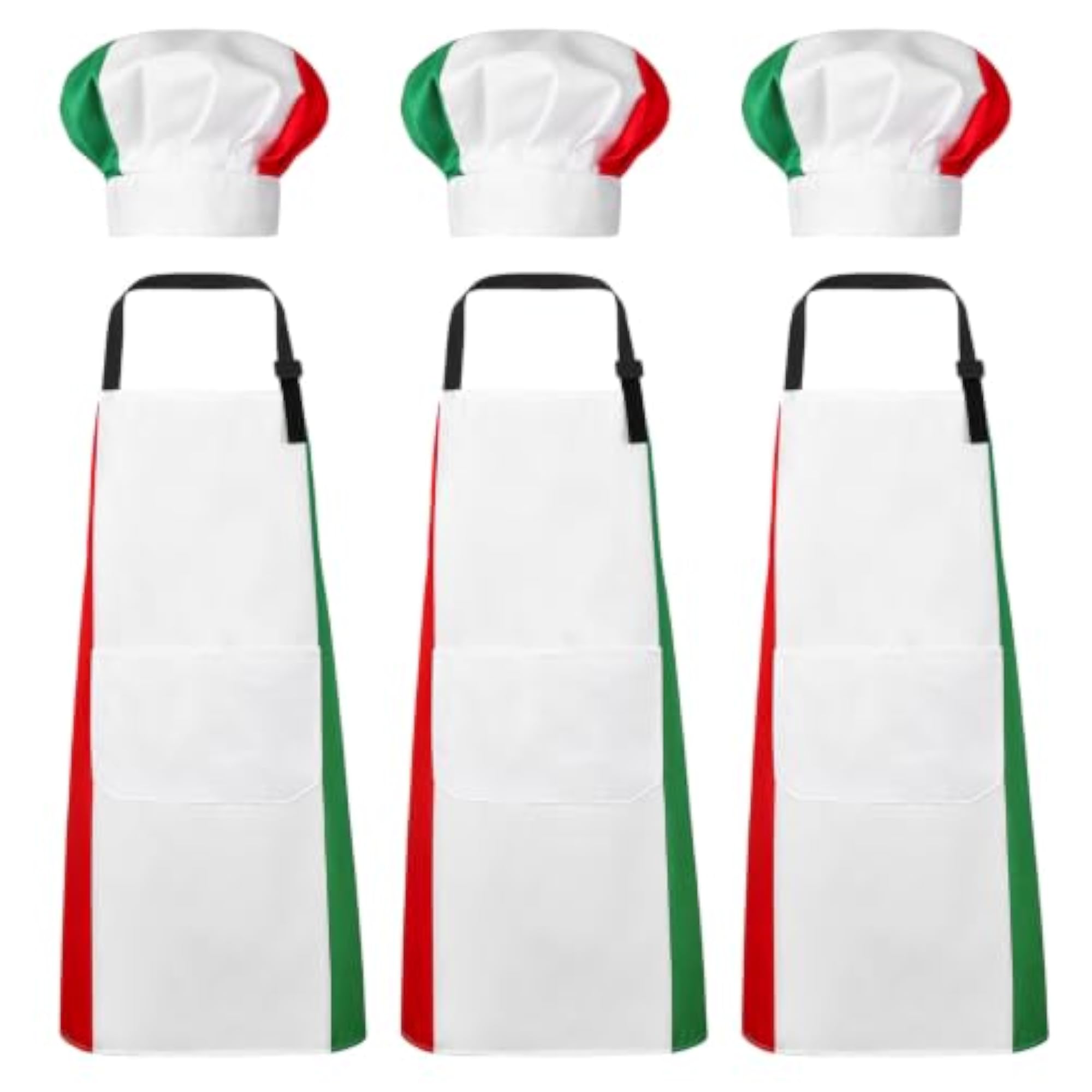 Adjustable Chef Apron Set with Hat, Italian Gift