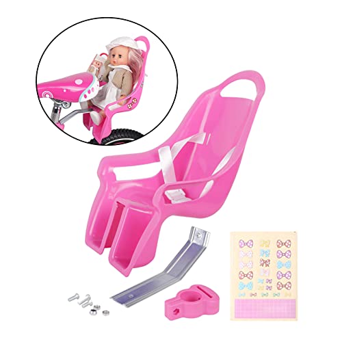 Harilla Girls Bike Doll Seat, Doll Bicycle Chair For Girls With Diy Decals, Universal Bike Accessories For Doll, Pink #TOP4