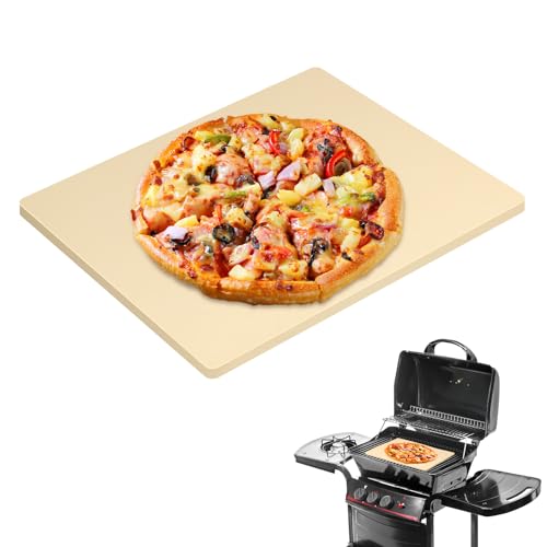 GDGZJJD Extra Large Pizza Stone 22" x 14",Cooking Stone for Grill Rectangular, Baking Pizza Stone for bread, Ideal for Grilling Baking Several Sizes of Pizzas by GDGZJJD - Used condition - US$53.03