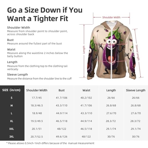 UPF 50+ Sun Protection Hoodie Rash Guard Long Sleeve Sun Shirt Cartoon Eggplant UV Shirt Full Zip Jacket2