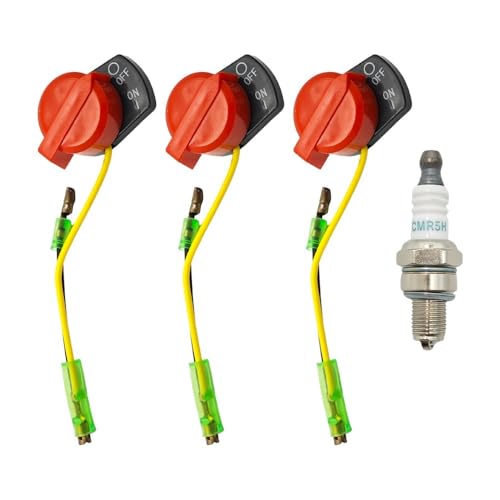 Interrupteur GX160 GX200 compatible : lot de 3 boutons d'arrêt robustes - 2