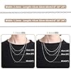 Naler 6 Packs Necklace Chains Bulk Stainless Steel Chain Necklaces Curb Chain Necklace 1.5/2.4mm Width, 18" 20" 24" Length, Durable Versatile DIY Jewelry for Necklaces Accessories #4