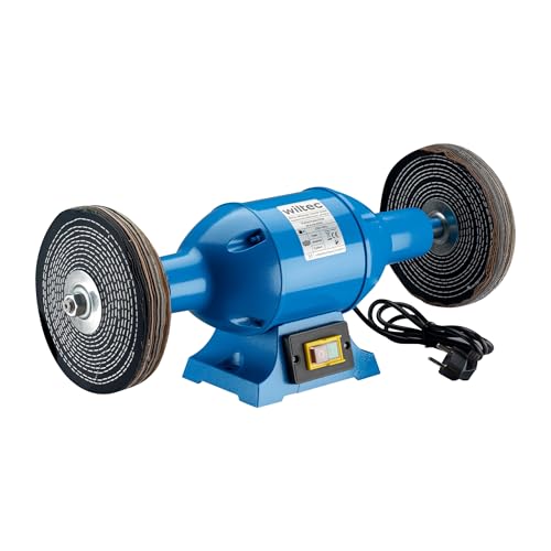 Machine à polir 750W avec deux disques de polissage Ø200mm Polisseuse double Boîtier robuste Base