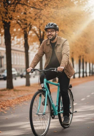 Bisan Hardy 28 Jant Erkek Şehir Bisikleti 46 Cm Çelik Kadro V-Fren 21 Vites Turkuaz - Görsel 4