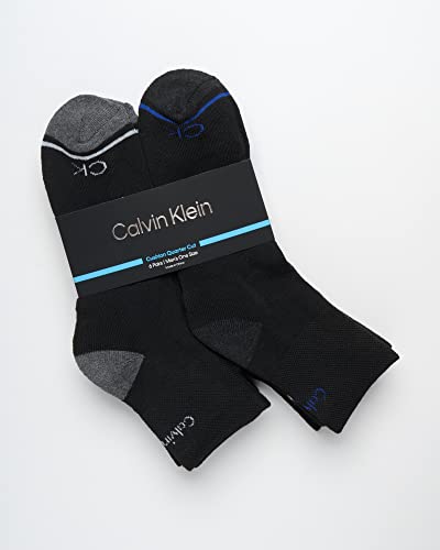 Calvin Klein Mens Socks - Athletic Cushioned High Quarter Cut Socks (6 Pack)2
