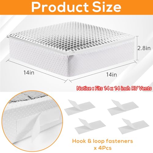 Image of 1PCS RV Skylight Insulator 14x14x2.8,RV Vent Insulator and Skylight Covers,Waterproof RV Vent Covers for Inside Camper,RV Sunroof Skylight Shade Skylight Pillow for Shower