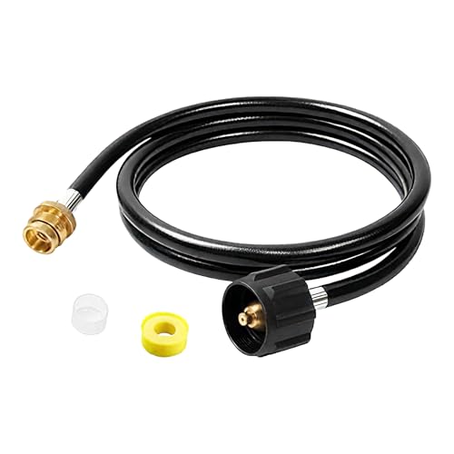 Manguera genérica para botella de propano, manguera de gas para barbacoa, propano, accesorios de 1,8 m para barbacoa portátil de jardín, estufa de camping quemador calefactor antorcha