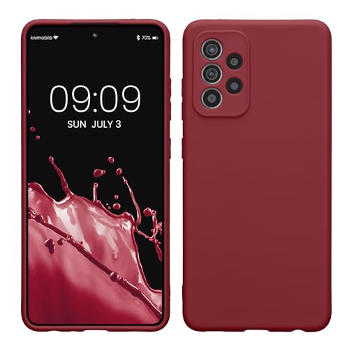 kwmobile Handyhülle für Samsung Galaxy A52 / A52 5G / A52s 5G Hülle - weiches Handy Silikon Case - Schutzhülle Cover - Bordeaux Violett