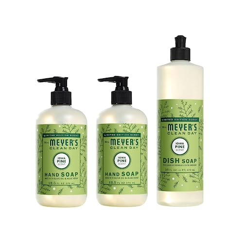 Image of Mrs. MEYER'S CLEAN DAY Variety, 2 Liquid Hand Soap 12.5 OZ, 1 Liquid Dish Soap, 16 FL OZ, 1 CT (Iowa Pine)