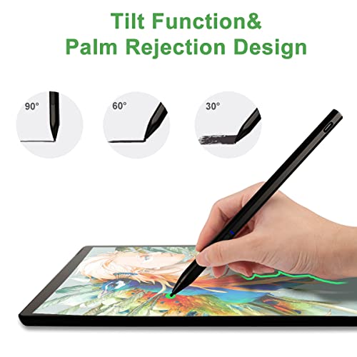 Active Slim Pen For Microsoft Surface Pro 8/Surface Pro X/Surface Laptop Studio/Surface Duo 2-4096 Pressure Sensitivity Touchscreen Tablet Stylus Pencil Compatible With Surface/Asus/Hp/Acer/Dell #TOP4