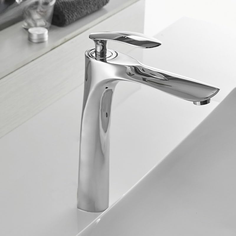 Mitigeur de lavabo rotatif 360 or brossé pour eau chaude et froide robinet monotrou 20055-1C