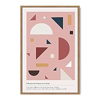 Framed Canvas Wall Art Geometric Illustration Canvas Prints Home Artwork Decoration for Living Room,Bedroom - 16x24 inches