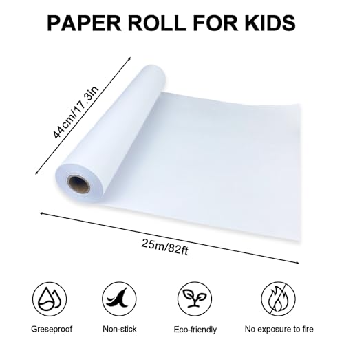 Papel blanco para niños en rollo de 44 cm para pintar en caballete 2