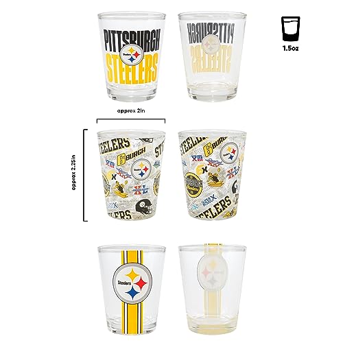 Foco DWNF3PKSHTSET Pittsburgh Steelers Nfl Team Spirit Shot Glasses thumb #2