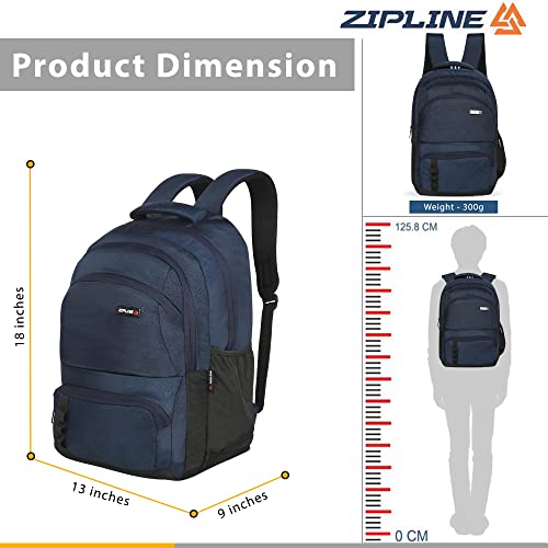 Image of Zipline 35 Ltr, 19 inch Grey Laptop Backpack for Men & Women college girls boys fits 15.6 inch laptop macbook pro /tablet polyester Airline carry-on size