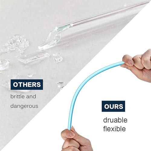 Image of Replacement Straw Compatible with Stanley 14 oz 20 oz Cup Tumbler, 6 Pack Reusable Straw with Cleaning Brush, Plastic, Clolors