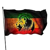 Tcerlcir Gartenflagge Reggae-Rasta Dekorative Gartenflaggen Saisonale Dekoration für Drinnen und Draußen 90 x 150 cm