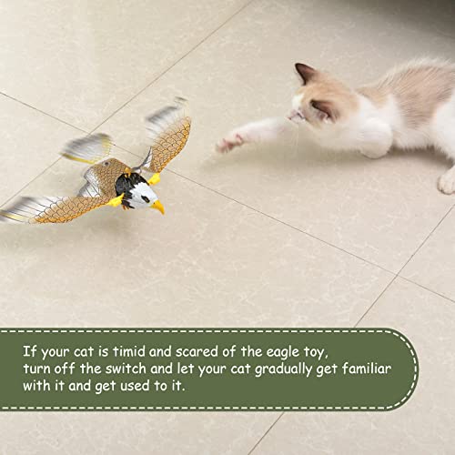 Maddemcute Simulation Bird Interactive Cat Toy For Indoor Cats,Automatic Hanging Eagle Flying Bird Funny Cat Interactive Toy Cat Supplies(Eagle) #TOP2
