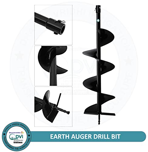 Image of DVI Heavy Duty earth Auger bit Used for Tree PLANTATION, Hole DIGGING (8 inchinch Bit)