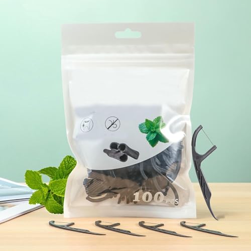 SYJYM - Hilo Dental en Barra, Ultrafino, de carbón de bambú, plástico Dental, Cuidado de la Pasta de Dientes, Limpieza de la Salud bucal, líneas interdentales Finas