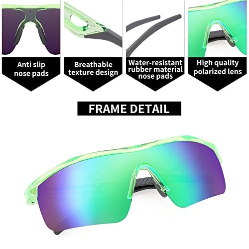 Image of FEISEDY Kids Polarized Sports Sunglasses, TR90 UV400 Baseball Cycling
