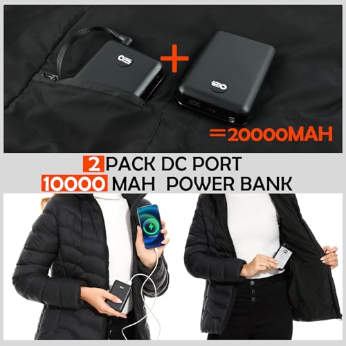 Qtree Intelligence Women’S Heated Jacket With 2Pcs Battery Pack thumb #4