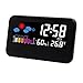 Hippih Weather Station Digital Desk Alarm Clock with USB Charging/Battery Operated/LED Night Light/Temperature/Humidity/Date (Black)