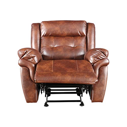 Image of HomeTown Fabric Eclairs Single Seater Sofa (Tan)