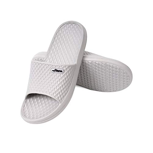 Image of FUNKYMONKEY Men's Shower Slides - Non Slip Quick Drying Sandals for Men - Lightweight Pool Beach Bathroom Slippers Indoor Outdoor