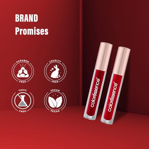 Image of COLORESSENCE Liquid Sindoor, Red, 3ml | Quick Dry | Long Lasting | Waterproof | Sponge Tip Applicator | Highly Pigmented | Easy Application