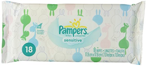 Pampers Sensitive Wipes Convenience Pack 18 Count