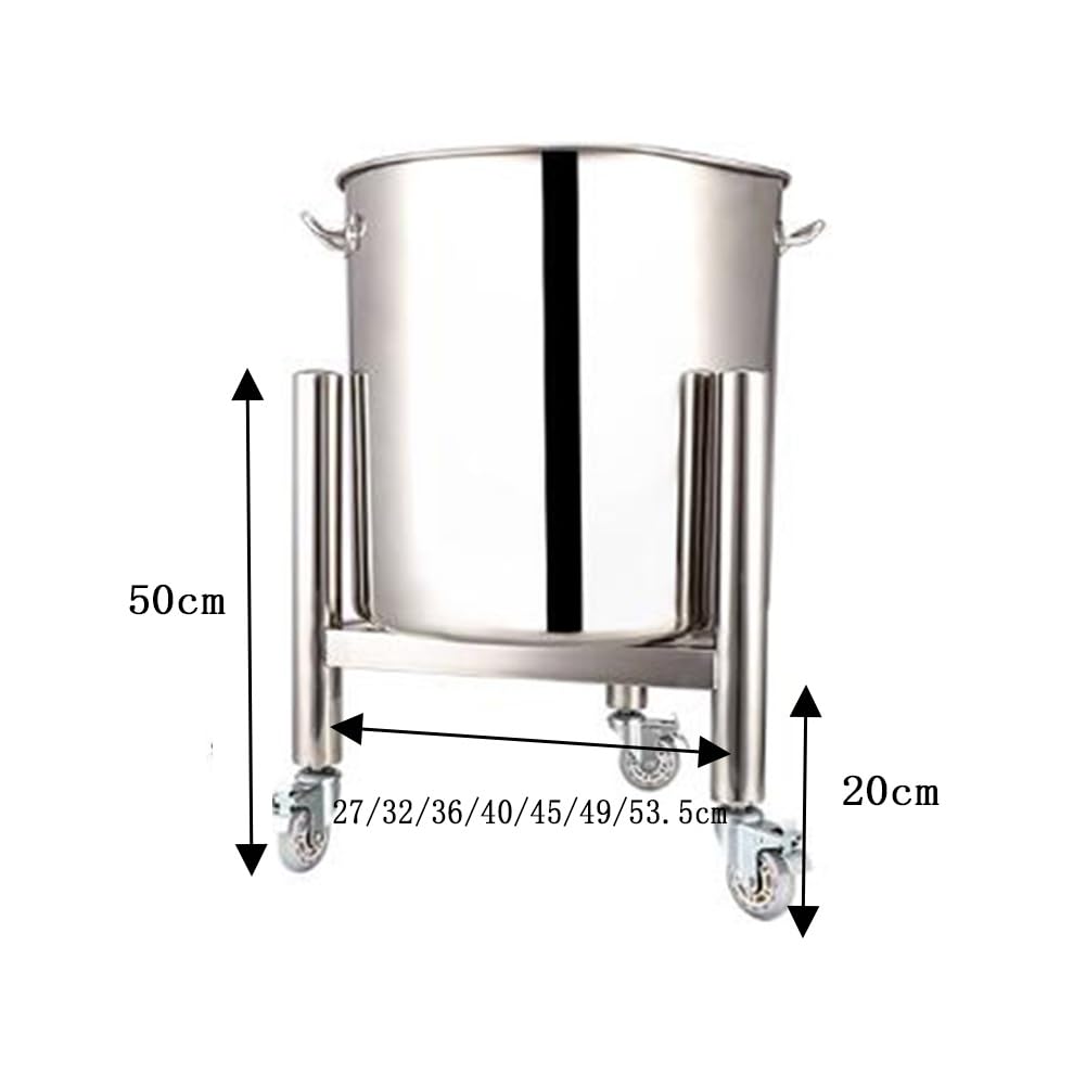 Wytrzymała rama wiadra ze stali nierdzewnej z izolacją termiczną – trójkątny mobilny uchwyt do garnka na zupę, 50 x 49 cm