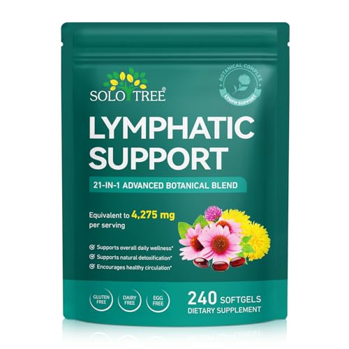 Lymphdrainage-Nahrungsergänzungsmittel Kräutermischung für das Immunsystem und die Flüssigkeitsgesundheit von Männern und Frauen für das Gleichgewicht des Lymphsystems 240 Softgels