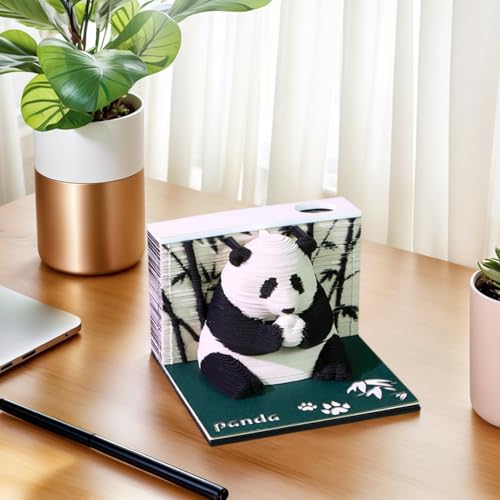 Calendrier 2026 Art en papier Panda, le cadeau de bureau idéal - 2