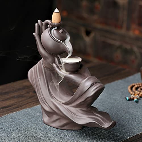 Brûleur d'encens backflow Bouddha théière céramique intérieur - 2