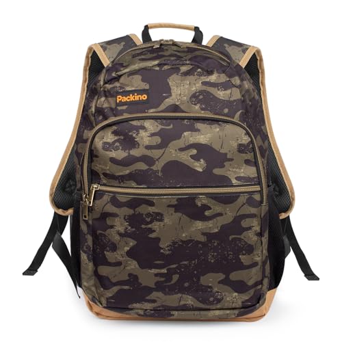 Packino Mochila de laptop para homens e mulheres, bolsa de computador antifurto para negócios, resistente à água, mochila de trabalho, Camuflagem, Large, Mochila
