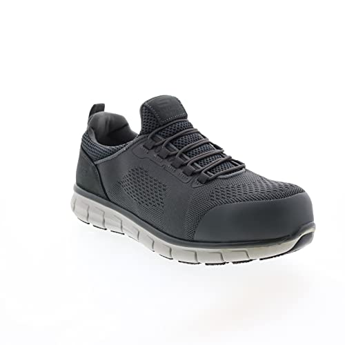 Skechers Men's Work Synergy - Omat Alloy Toe Sneaker, Charcoal, 11