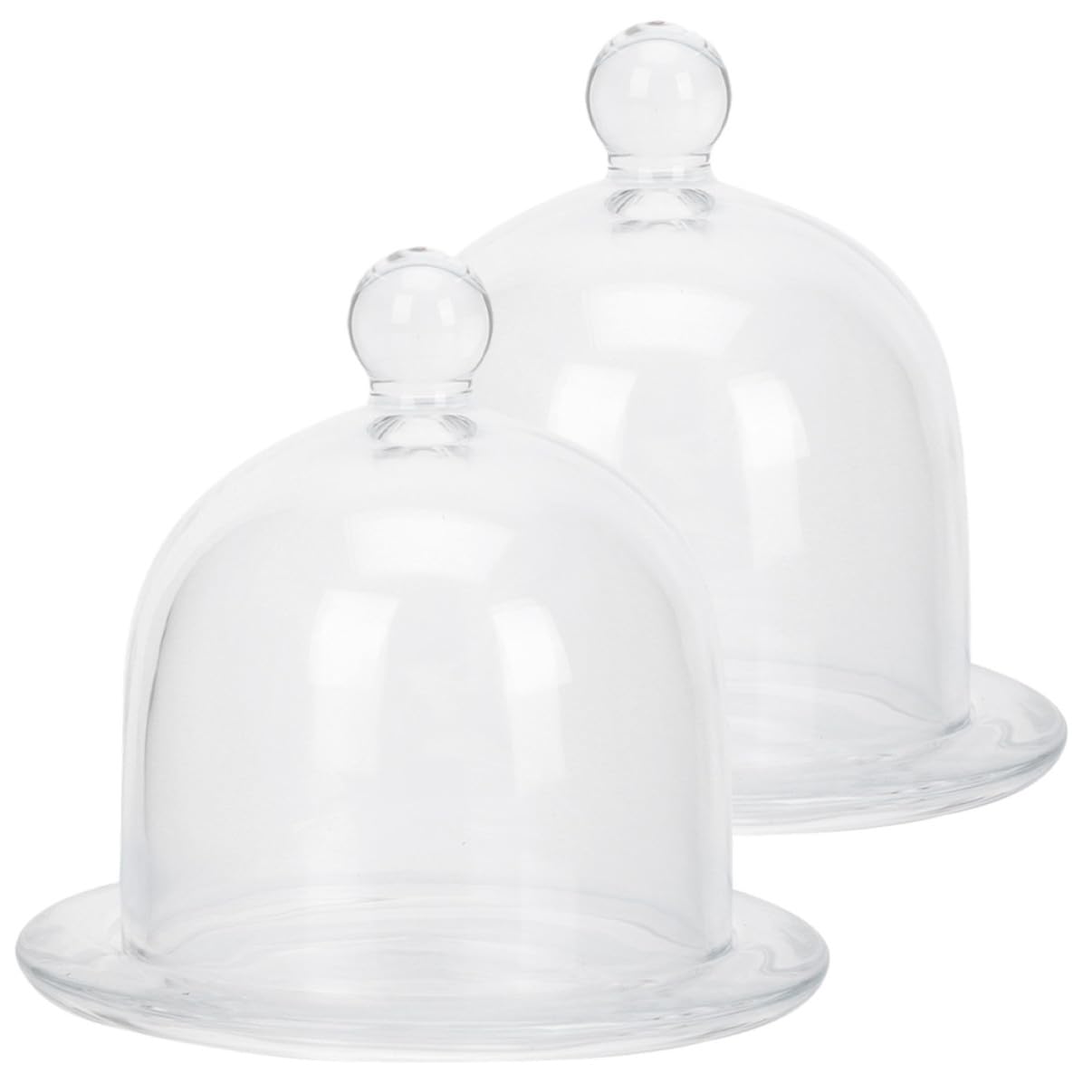 Présentoir à gâteaux en verre transparent raffiné de banquet