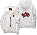 Produktbild LLRZ Men Women Rose Embroidery Windproof Waterproof Jacket College Zipper Hooded Windbreaker Men Plus Size 6XL 7XL Coats