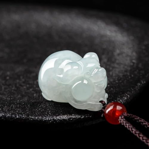 Collier pendentif en jade véritable et cordon noir ajustable Cherrii - 4