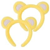 WHAVEL Bear Ears Yellow Bear Ears Headband Animal Ears Head Band Hair Accessories for Adult Women (Yellow)