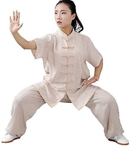 Uniforme de Tai Chi d'été deux pièces unisexe fluide pour arts martiaux et kung fu