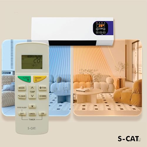 Image of S-CAT Compatible with Daikin AC Remote Original Model 132 (No Backlight) Suitable for 1 1.5 2 Ton Split /Window AC (Match Old Remote Exactly, Contact Customer Care for Order)