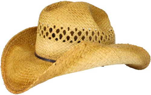 San Diego Hat Company Women's Raffia Cowboy Hat, Tea, One Size