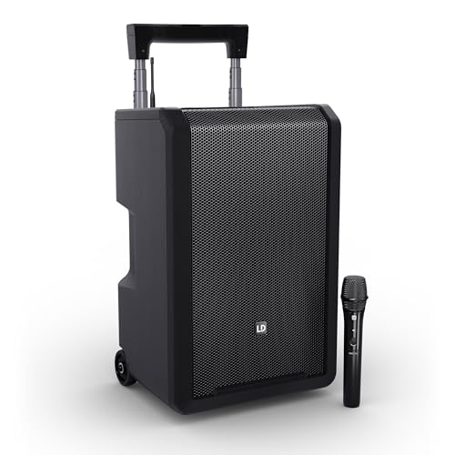 LD Systems ANNY 10 HHD B8 Enceinte de sonorisation Mobile 10 » Bluetooth avec Batterie, Table de mixage et 1x Microphone sans Fil