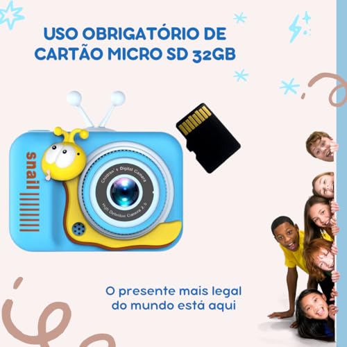 Câmera digital fofa 1080P para crianças 48MP HD para crianças Câmera Faz Selfie para meninos e menin