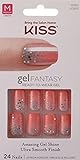 Kiss Nails GEL FANTASY- Medium Design Nails w/Adhesive Tabs & Glue (KGN05-FRESHEN UP)