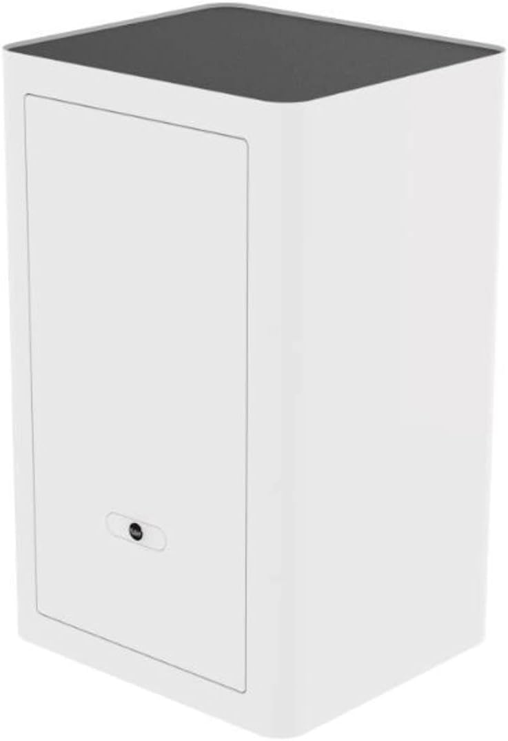 Yale High Security Elegant Biometric Safe, Fingerprint and Mechnical Key Override, Internal Light and premium velvet lining, White